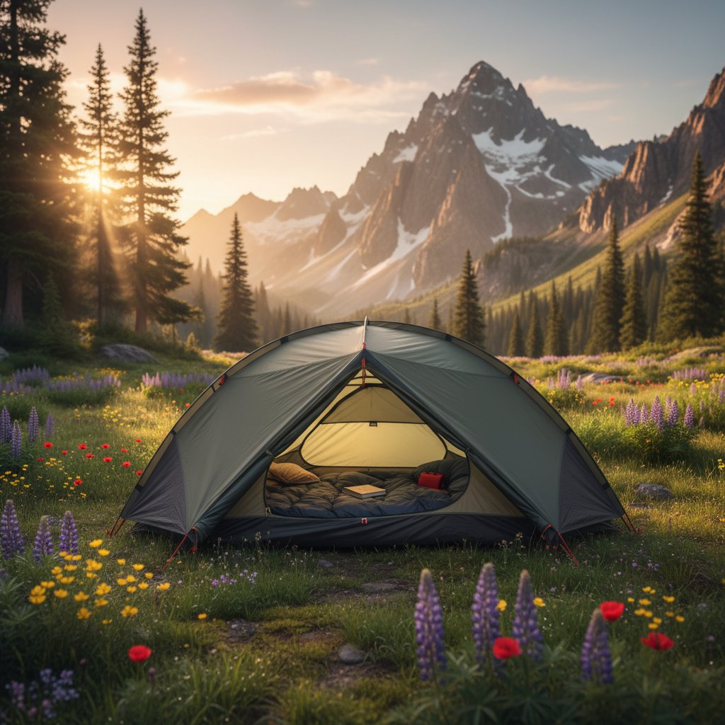 Family camping tent setup in Toronto area campground